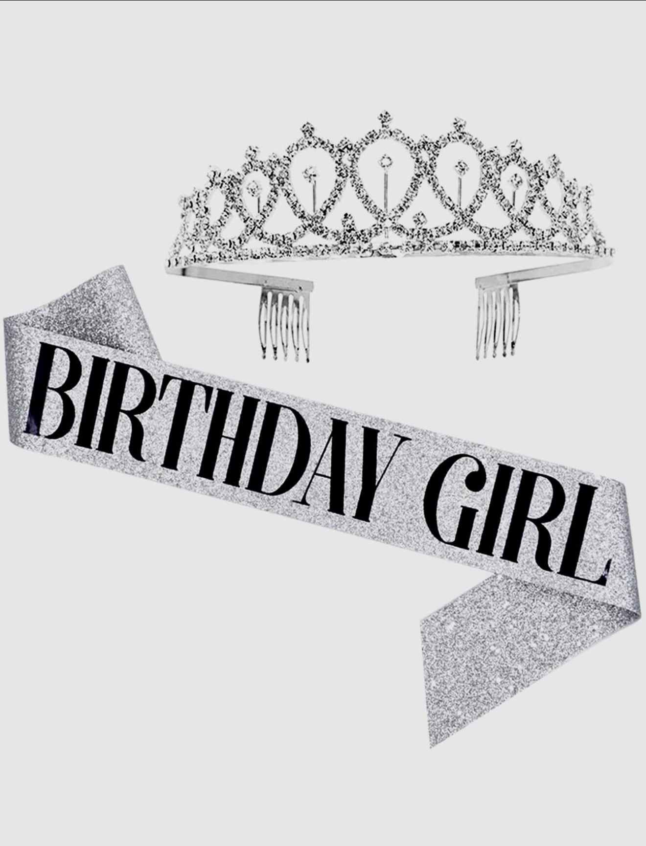 Birthday crown with sash
