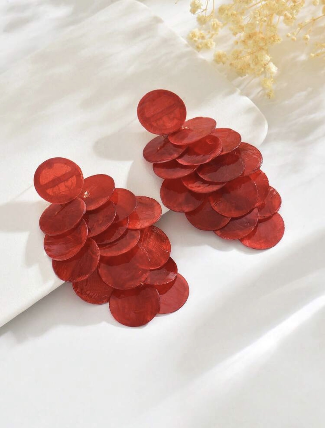 Red earrings 