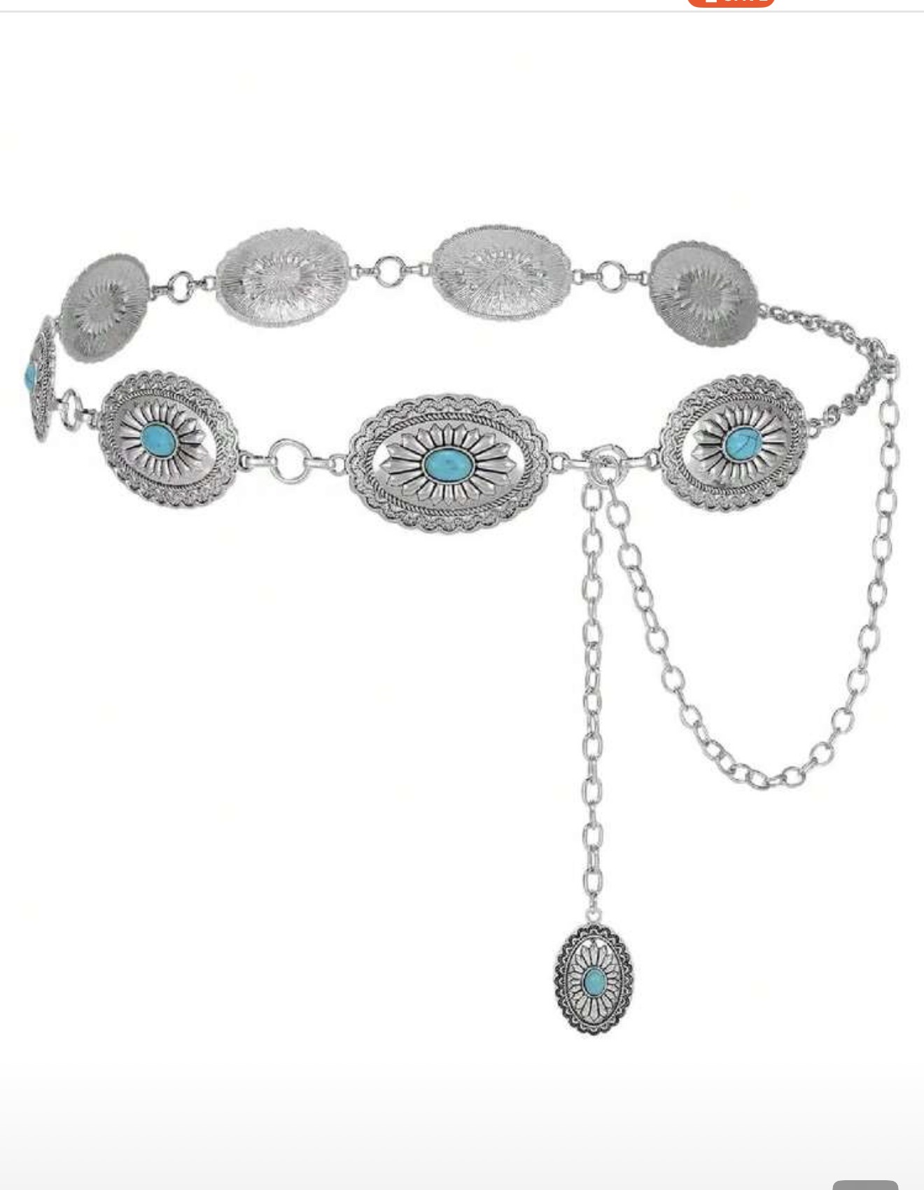 Vintage carved waist chain 